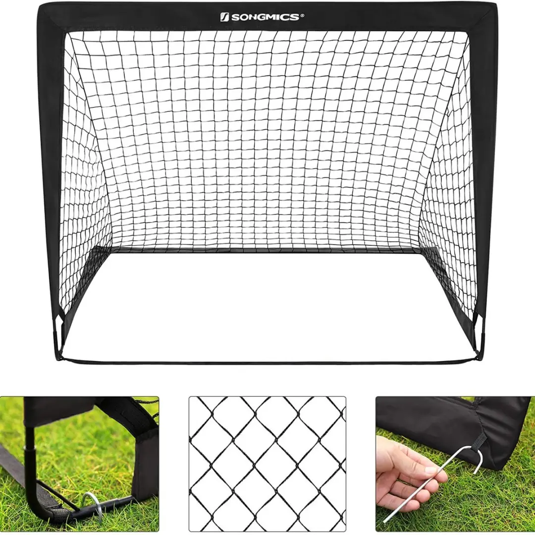 Songmics SZQ122B02 Voetbaldoelen - 2 Stuks - Zwart