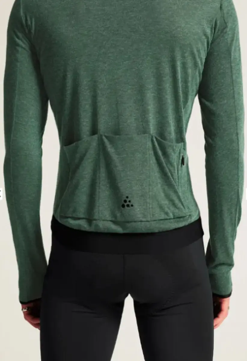 Craft Core Essence Wool Wielrenshirt Heren - Maat M - Groen
