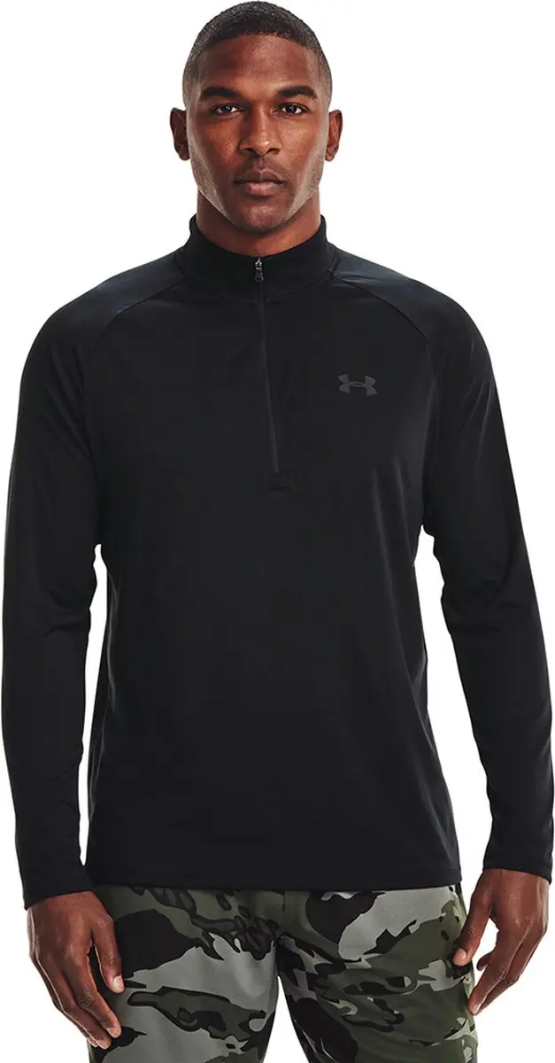 Under Armour Tech 2.0 1/2 Zip Fitness Trui Heren XS - Charcoal - afbeelding 6 van 6