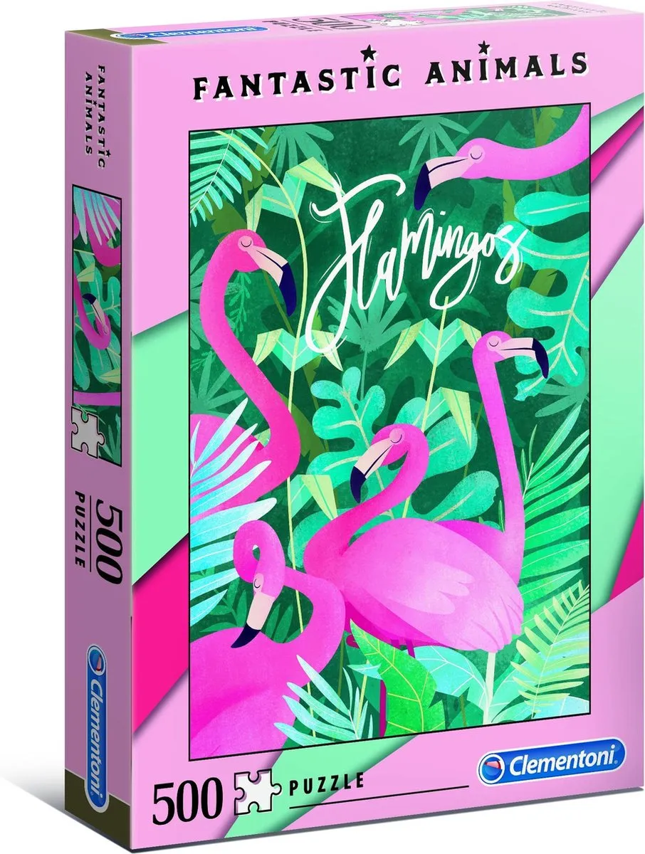 Clementoni Fantastic Animals Flamingos Puzzel 500 Stuks