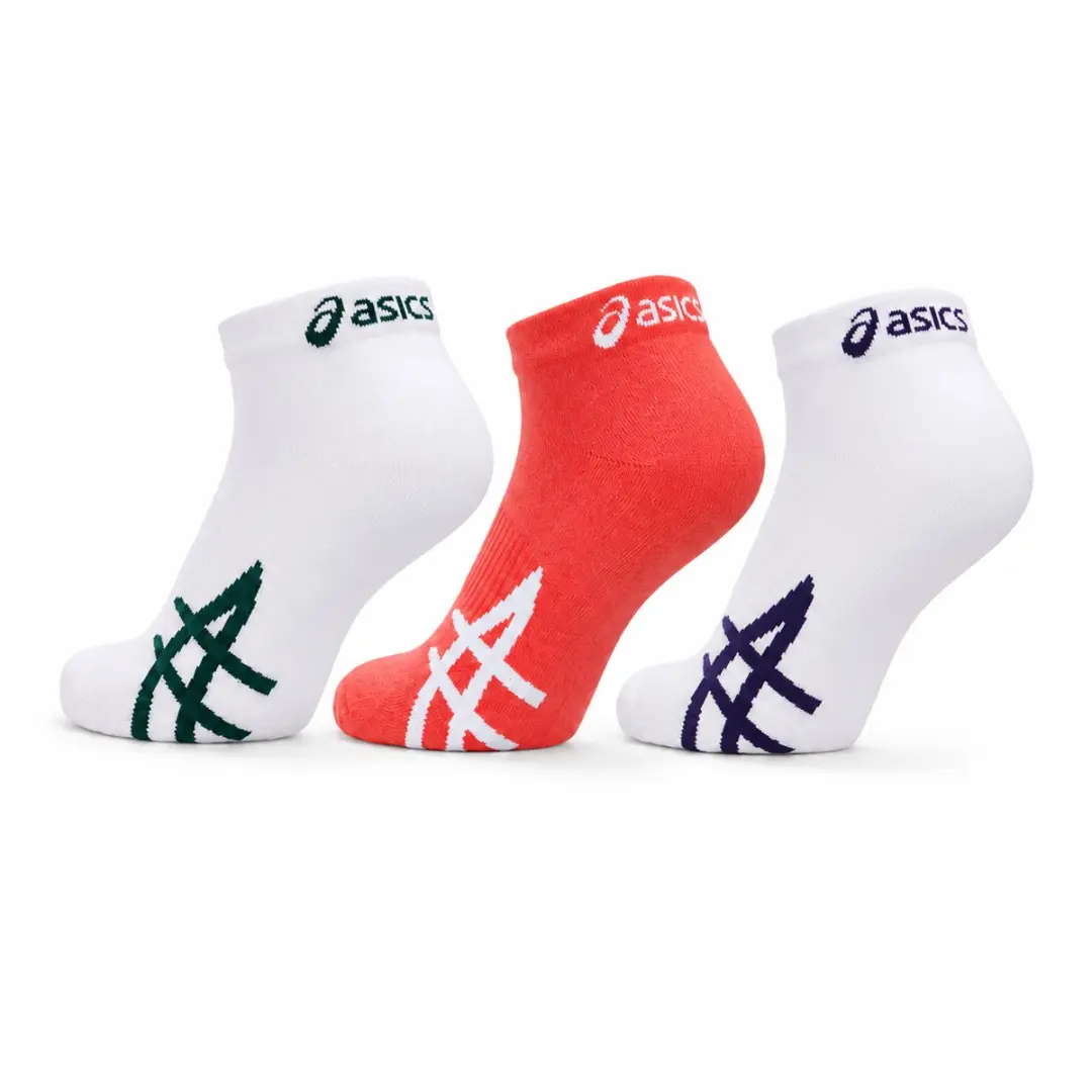 ASICS Sport 3 PPK Sokken - 35-38 - Wit/Koraal - 3 Stuks