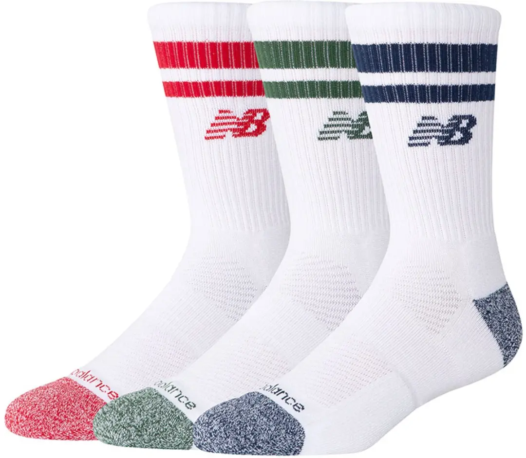 New Balance Active Premium Stripe Crew Sokken