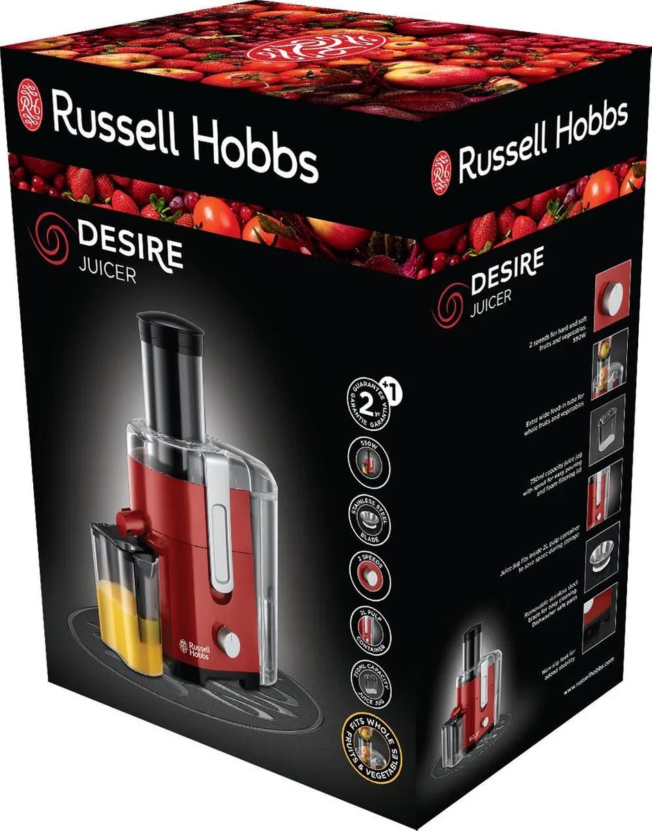 Russell Hobbs Desire Sapcentrifuge 550W - Rood