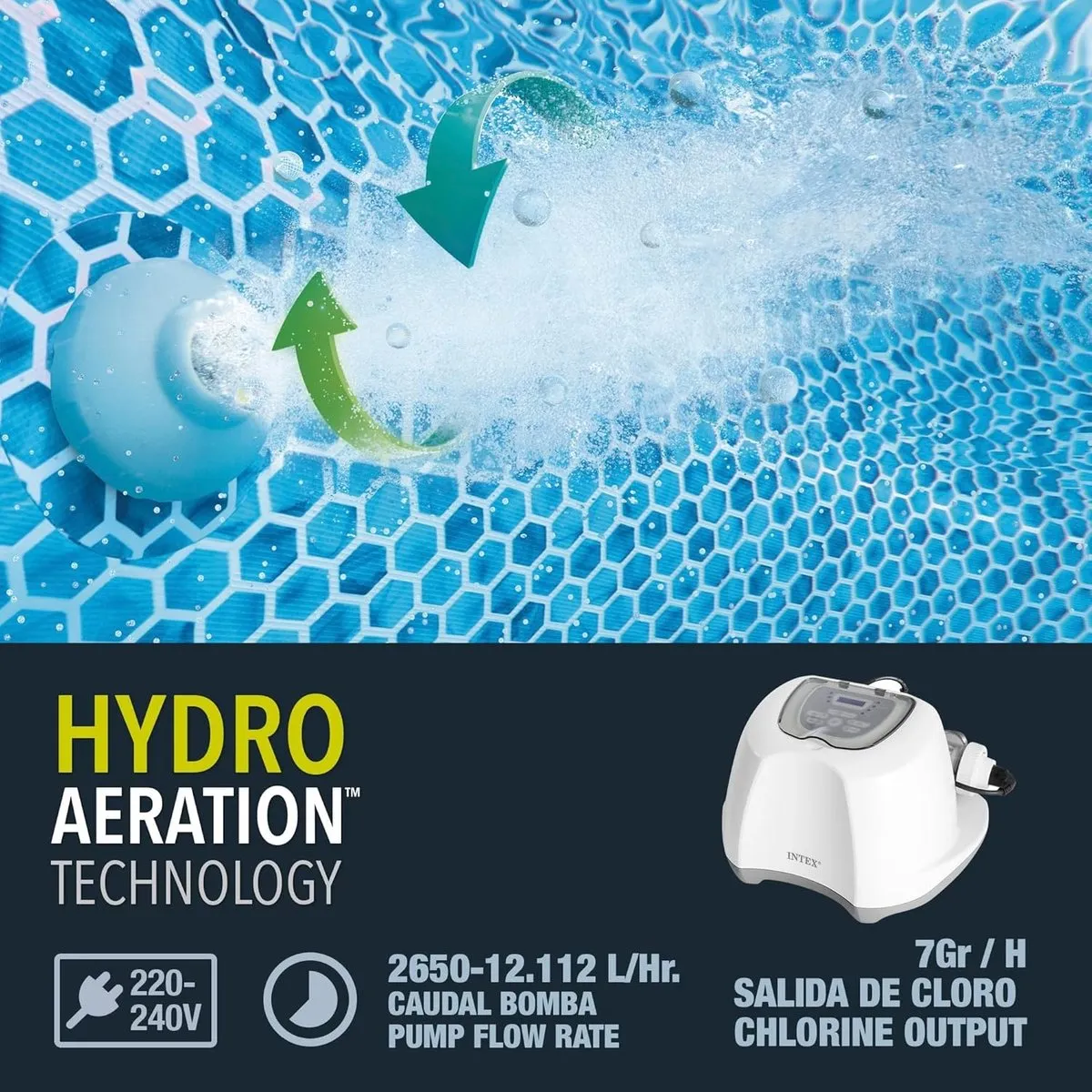 Intex QS700 PLUS Zoutwatersysteem 220V - Zwart - afbeelding 5 van 6