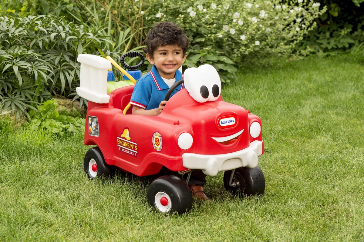 Little Tikes Cozy Coupe Brandweerwagen met Waterspuit Loopauto - Rood