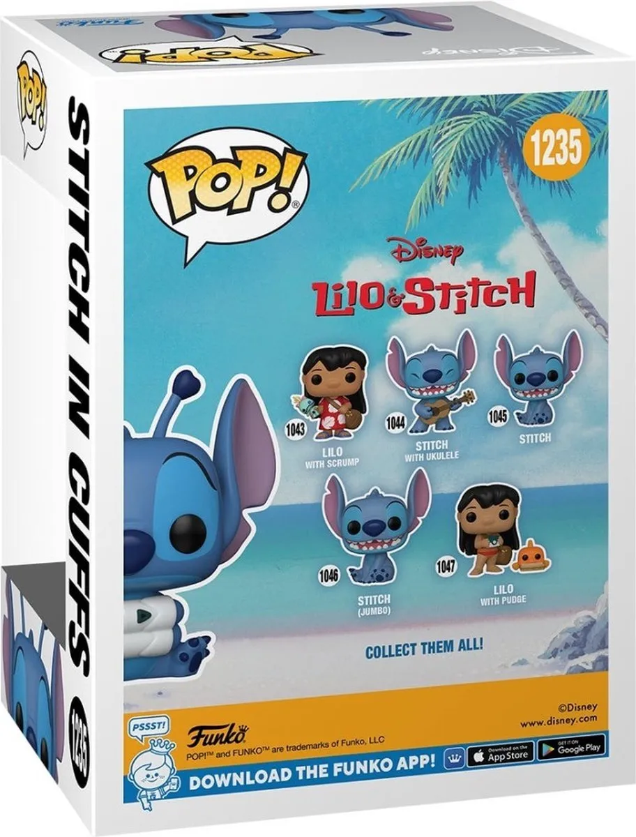 Funko Pop! Stitch in Cuffs Lilo & Stitch Vinylfiguur - 10cm