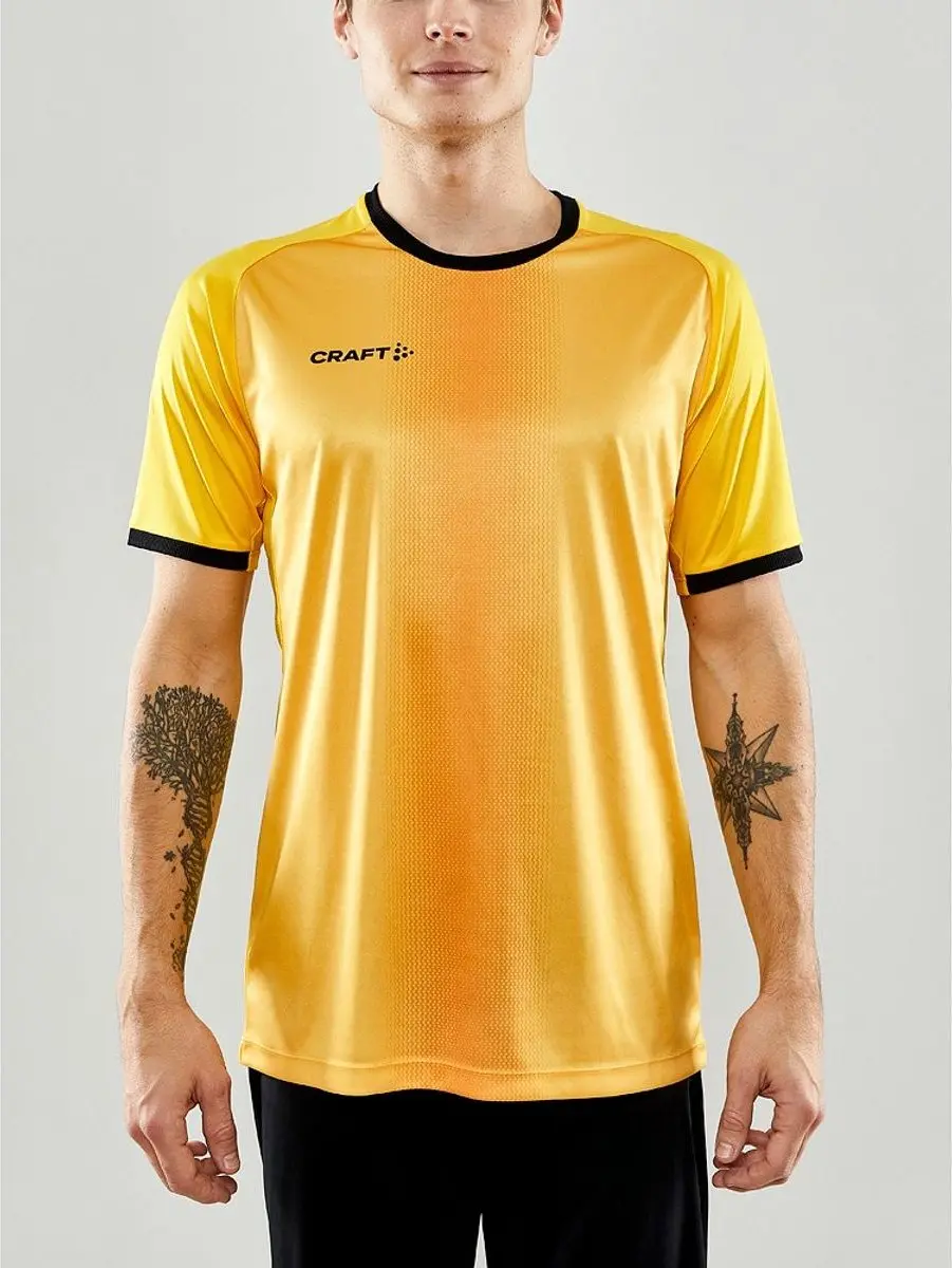 Craft Progress 2.0 Shirt Heren - Geel/Zwart XL
