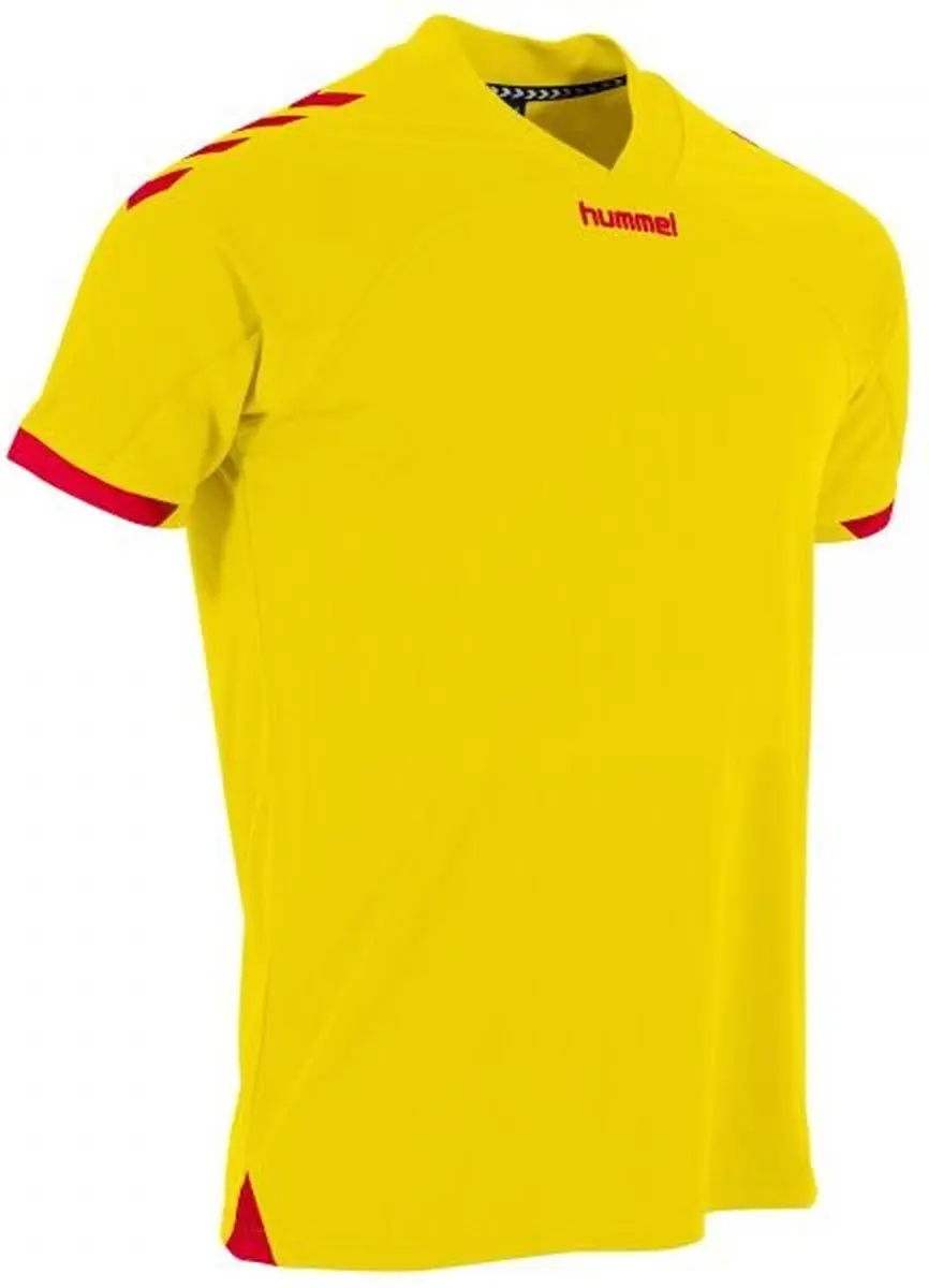 Hummel Fyn Shirt Korte Mouw Kinderen - Geel Rood 128
