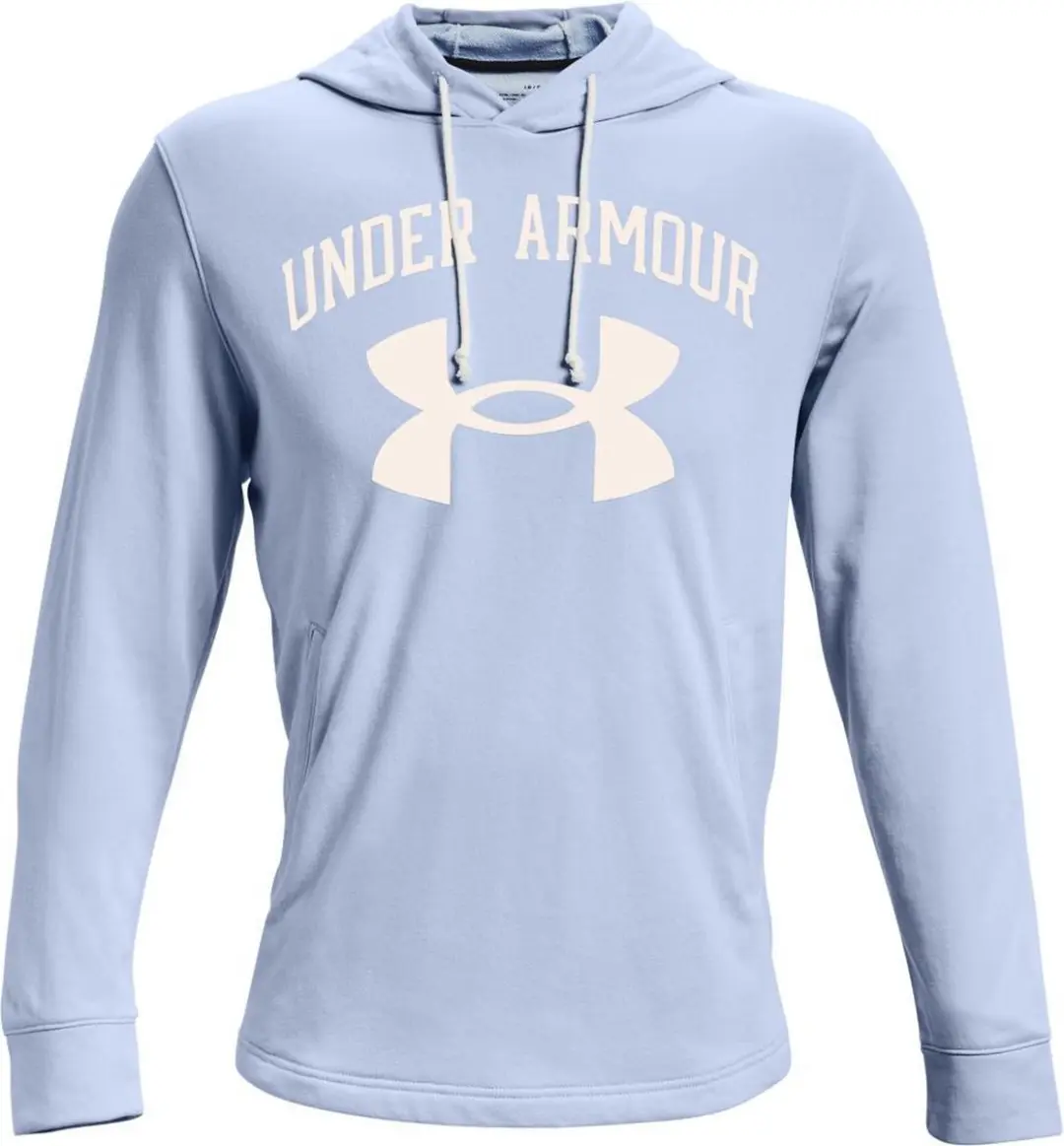 Under Armour Rival Terry Big Logo Hoodie - M - Isotope Blue/Wit