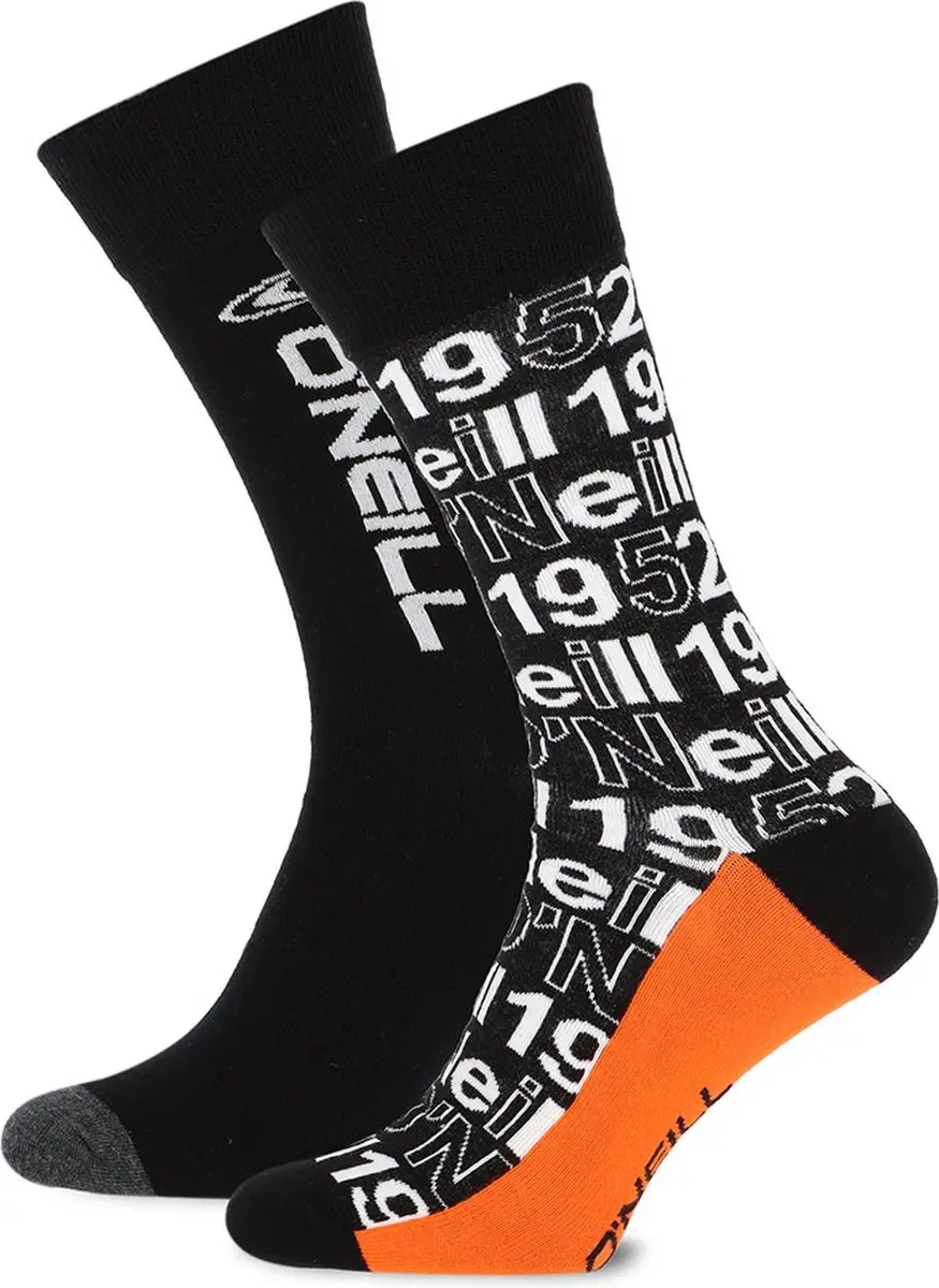 O'Neill Casual Sokken 6-Pack - Heren - Zwart/ Oranje - 39-42