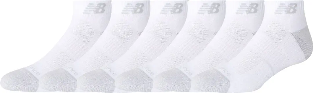 New Balance Active Low Cut Sokken 6 Stuks - Witte maat 47-50