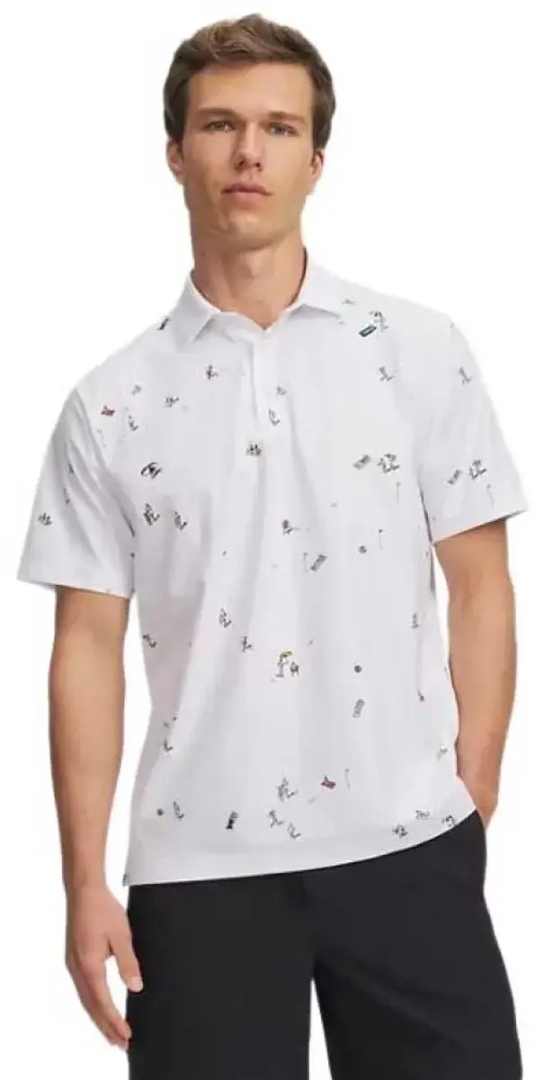 Under Armour ArmourDry Polo Print Beach - L - Wit