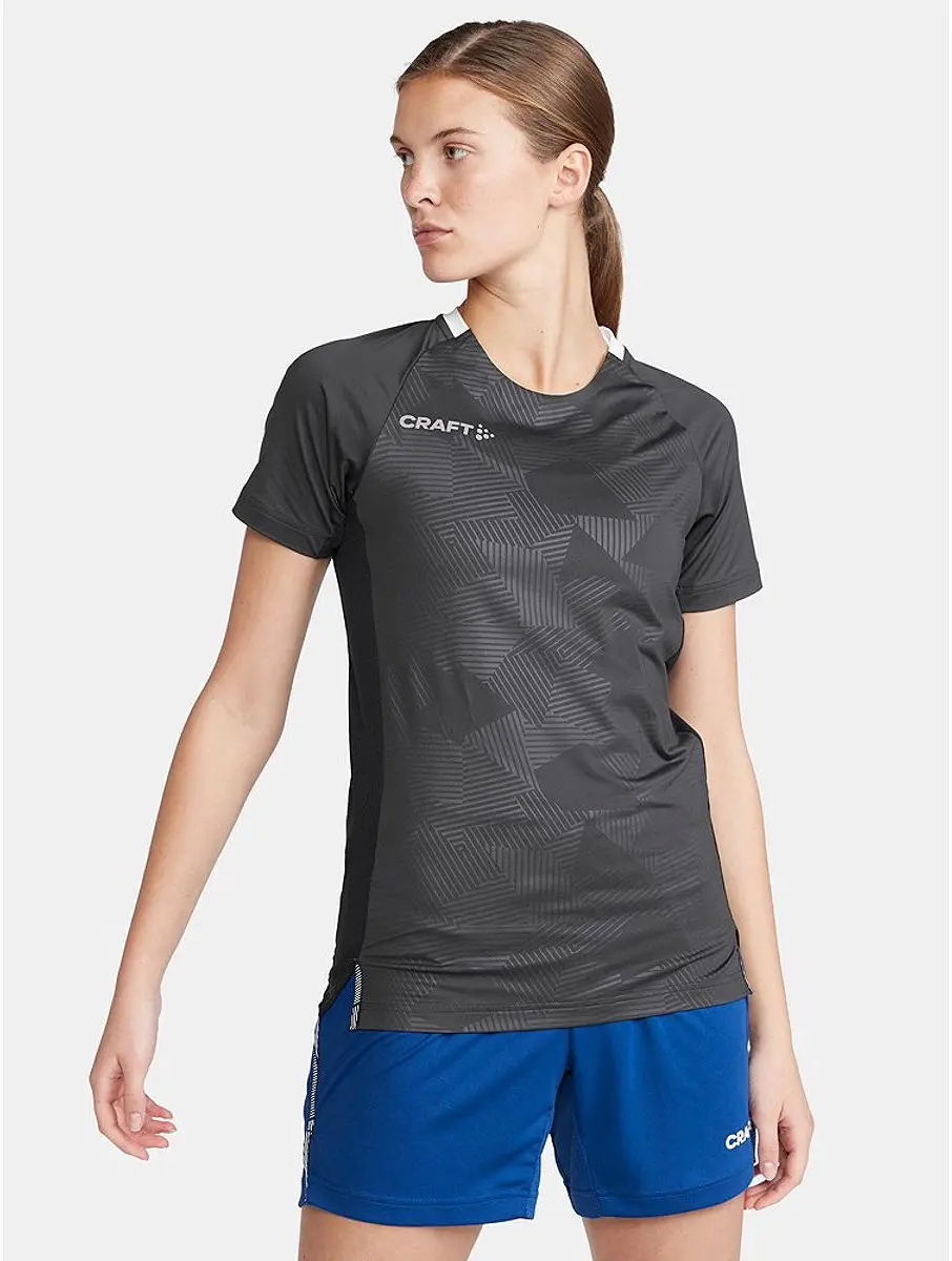 Craft Premier Solid Shirt Dames Korte Mouw - S - Grijs