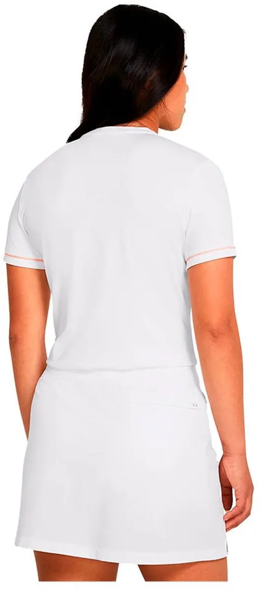 Under Armour Golf Playoff 3.0 Poloshirt Dames - S - Wit/Flare Orange