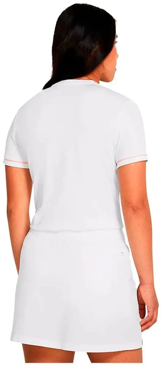 Under Armour Golf Playoff 3.0 Poloshirt Dames - S - Wit/Flare Orange