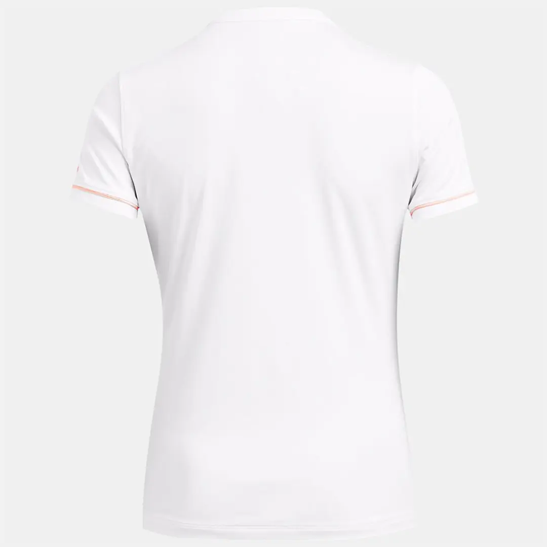 Under Armour Golf Playoff 3.0 Poloshirt Dames - S - Wit/Flare Orange