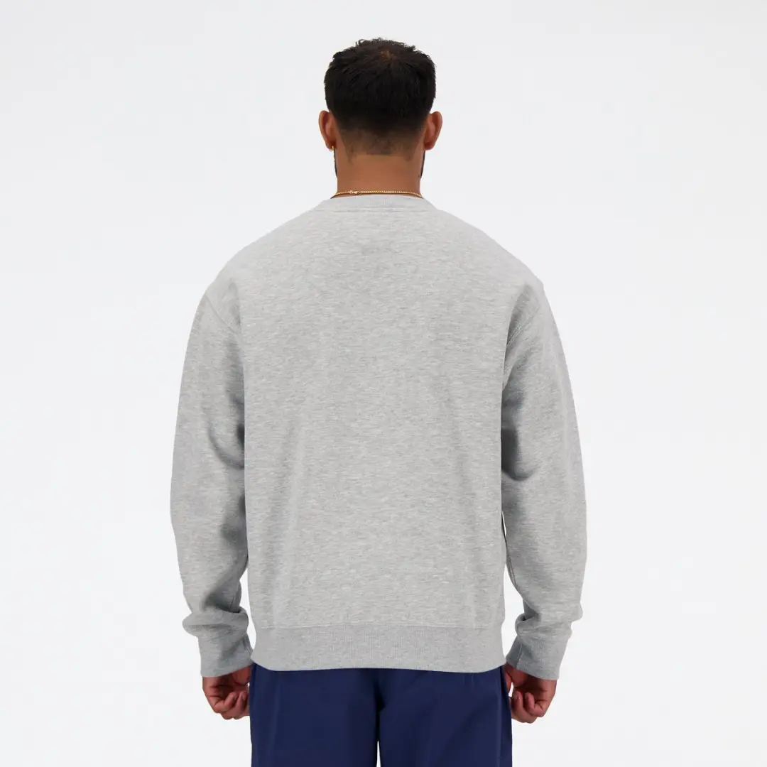 New Balance Sport Essentials Fleece Crew Heren Trui L - ATLETIC GREY