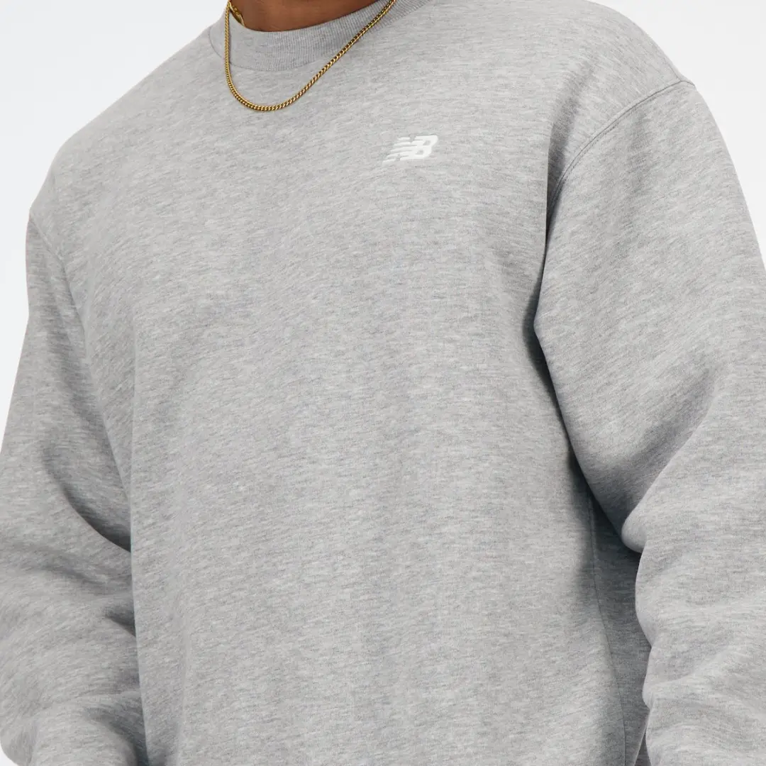 New Balance Sport Essentials Fleece Crew Heren Trui L - ATLETIC GREY
