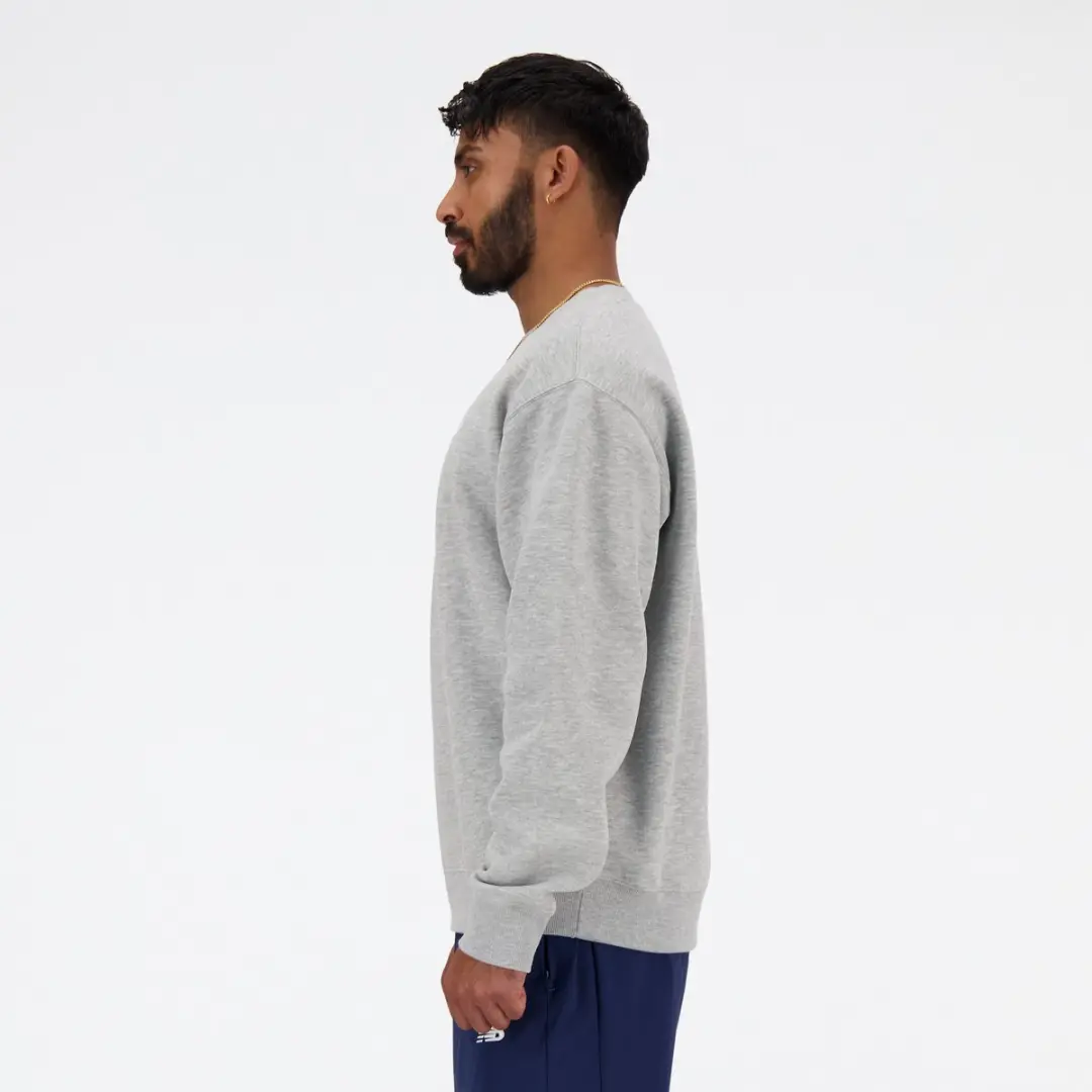 New Balance Sport Essentials Fleece Crew Heren Trui L - ATLETIC GREY