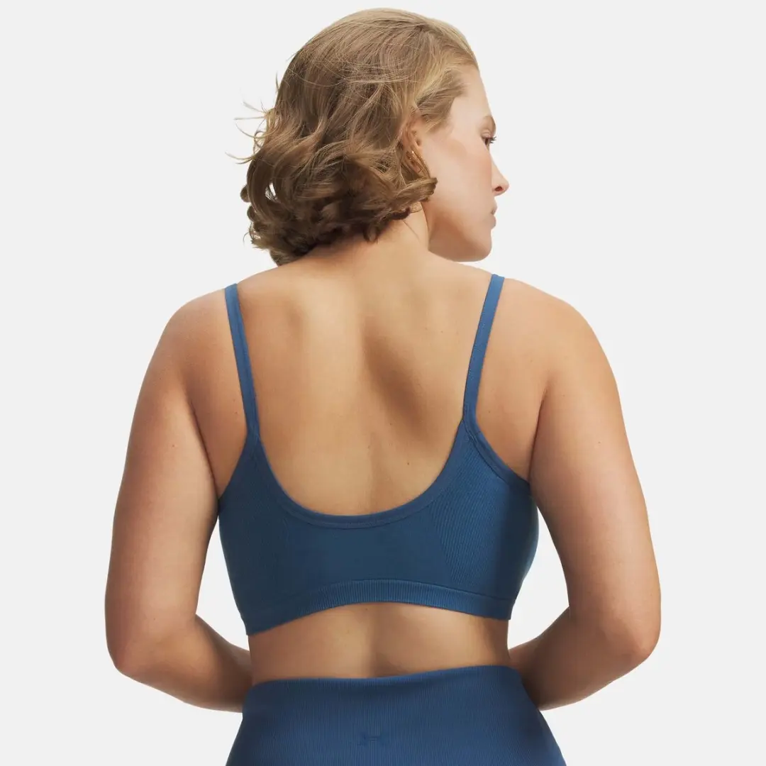 Under Armour Top Seamless Cotton Low Bra - Blauw M