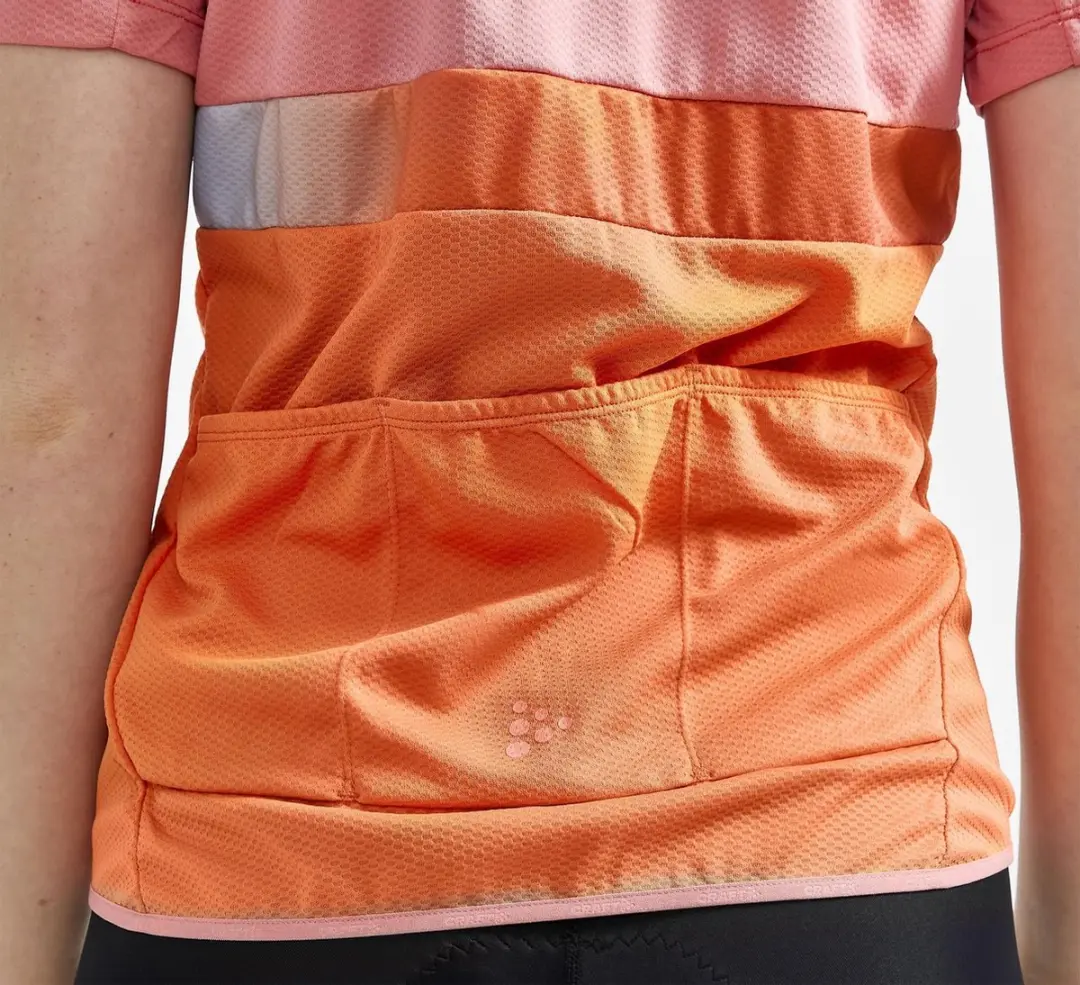 Craft Core Endur Jersey W Coral Tart-l Fietsshirt Dames - L - Roze/Oranje