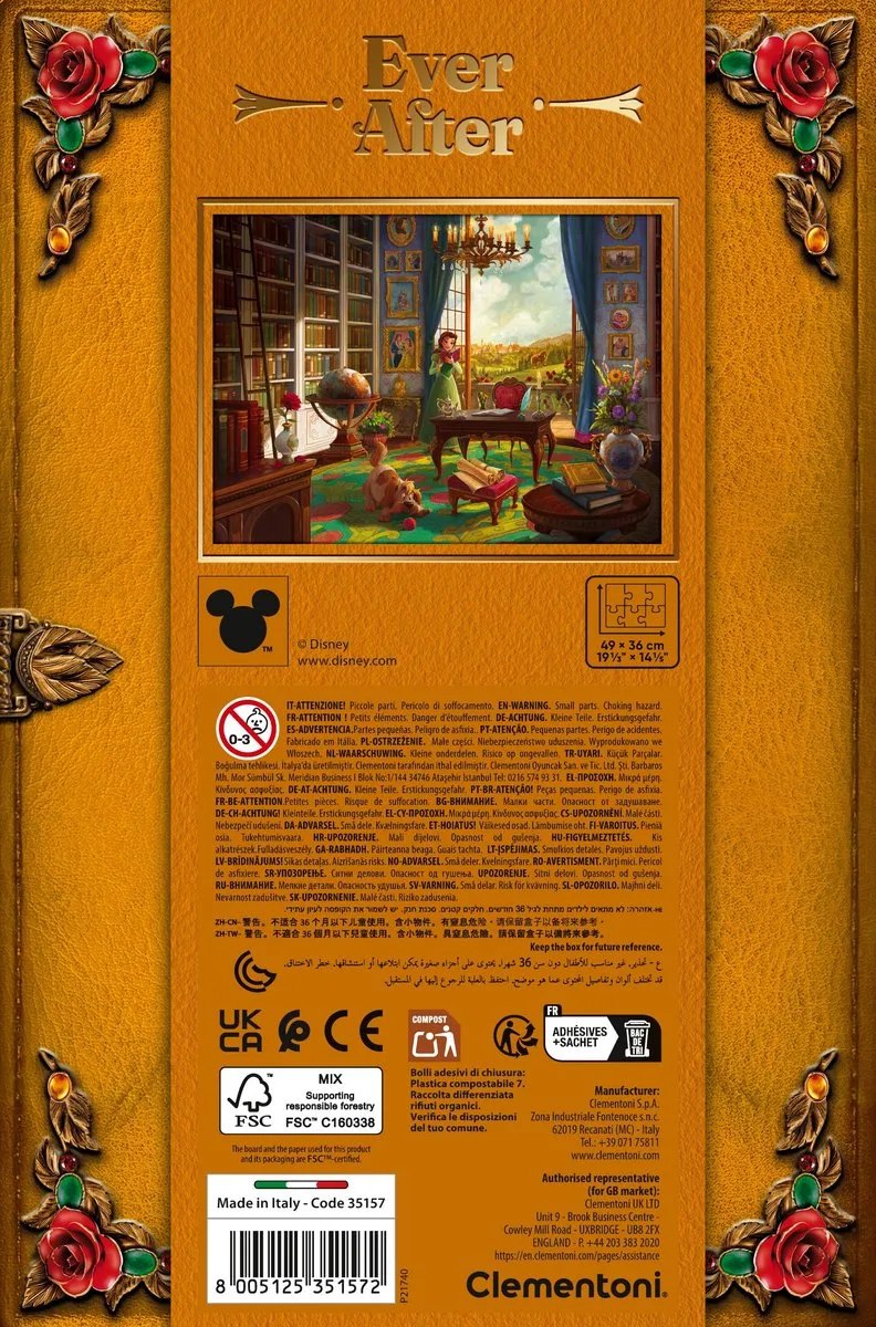 Clementoni Disney Princess Ever After Belle Puzzel 500 Stukjes