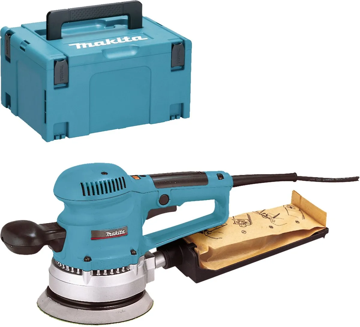 Makita BO6030JX Excenterschuurmachine 150mm 310W - afbeelding 6 van 6