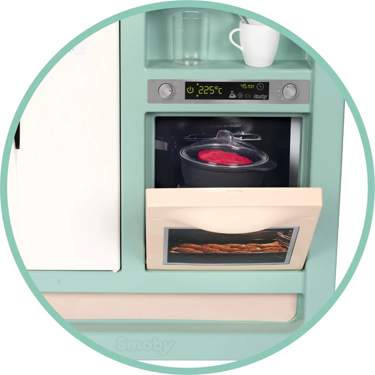 Smoby Cherry Kitchen Speelkeuken - 96cm Groen - afbeelding 6 van 6