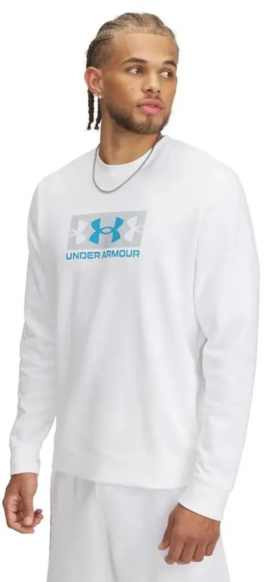 Under Armour Rival Terry Logo Sweatshirt M - Wit/Grijs/Blauw