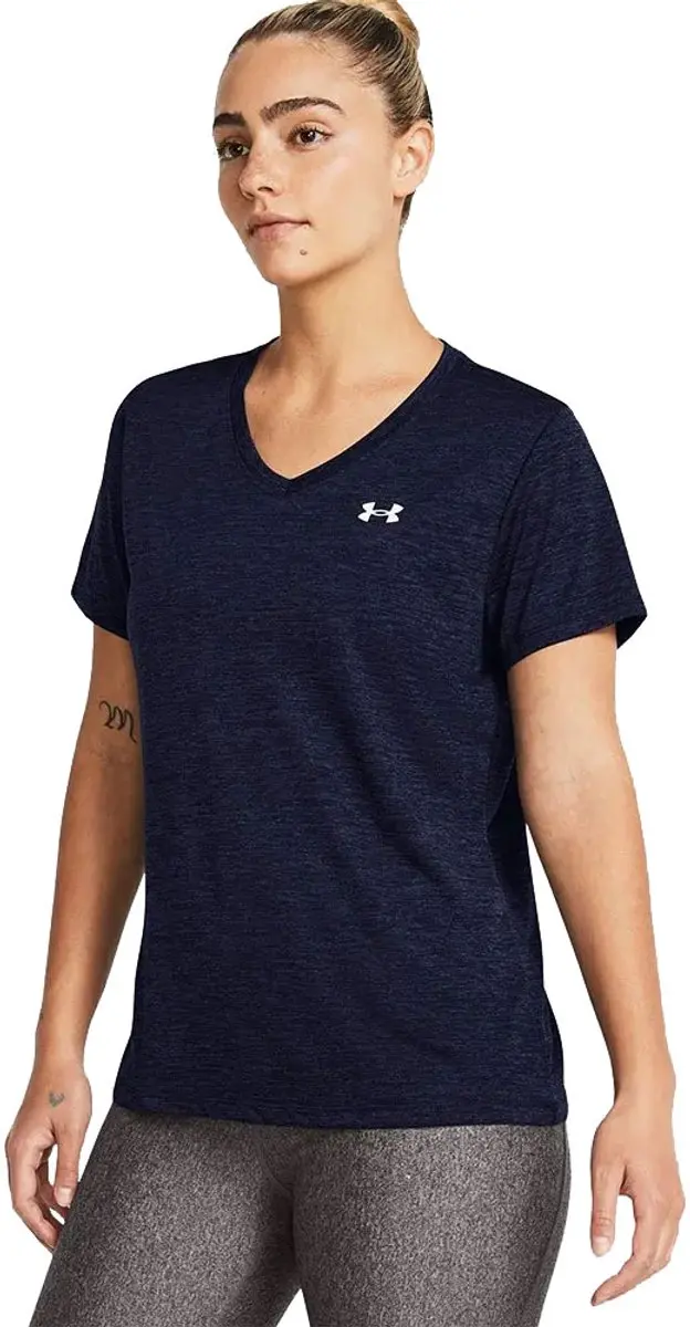 Under Armour Tech Ssv-Twist Dames T-shirt - S - Midnight Navy