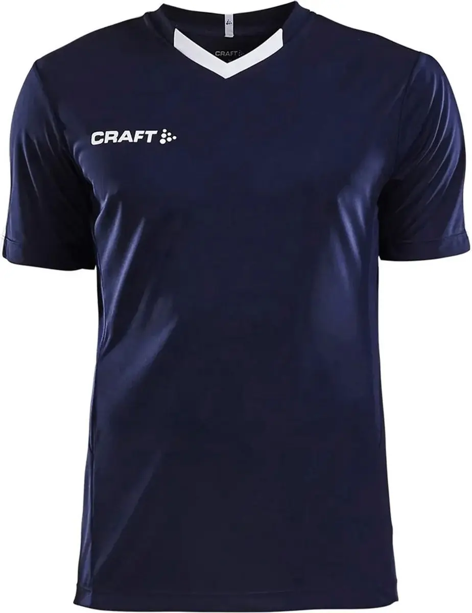 Craft Progress Jersey Contrast Shirt Heren - XL - Navy/Wit