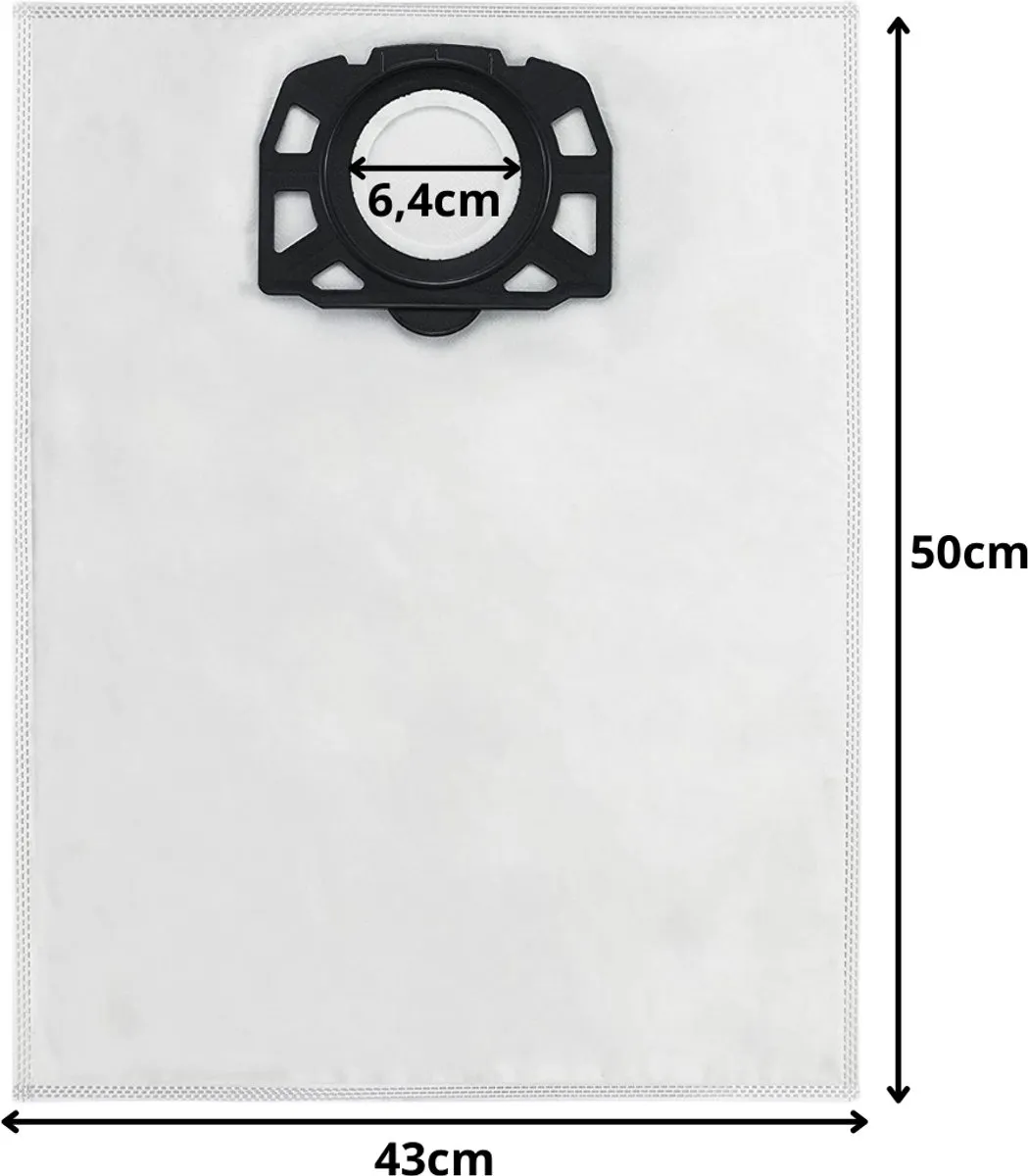 Kärcher Stofzuigerzakken 2.863-006.0 - 8 Stuks - Wit
