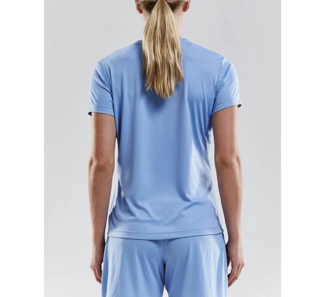 Craft Squad Jersey Solid SS Shirt Dames Sportshirt - L - Blauw/Wit - afbeelding 6 van 6
