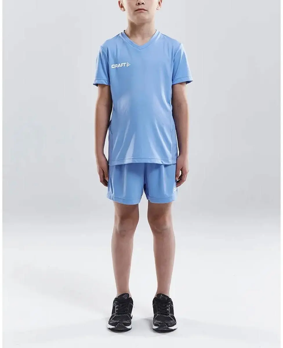 Craft Squad Jersey Solid SS Shirt Dames Sportshirt - L - Blauw/Wit