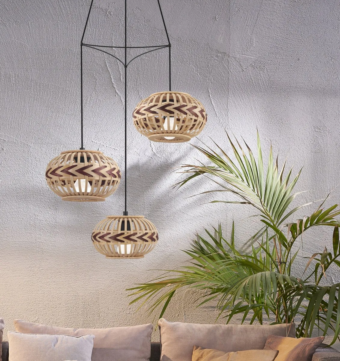 Eglo Dondarrion Hanglamp E27 - Ø57cm - Zwart