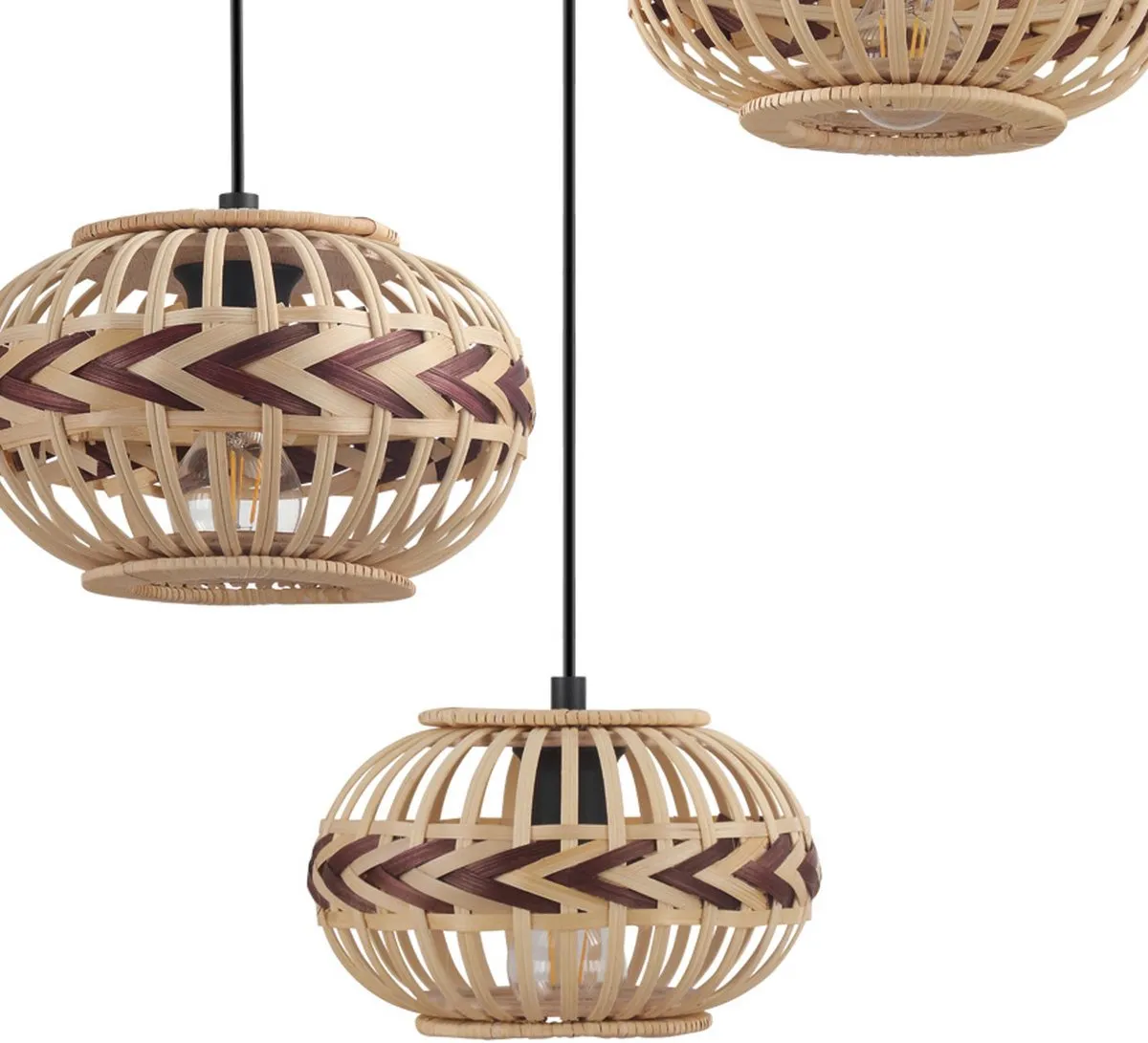Eglo Dondarrion Hanglamp E27 - Ø57cm - Zwart