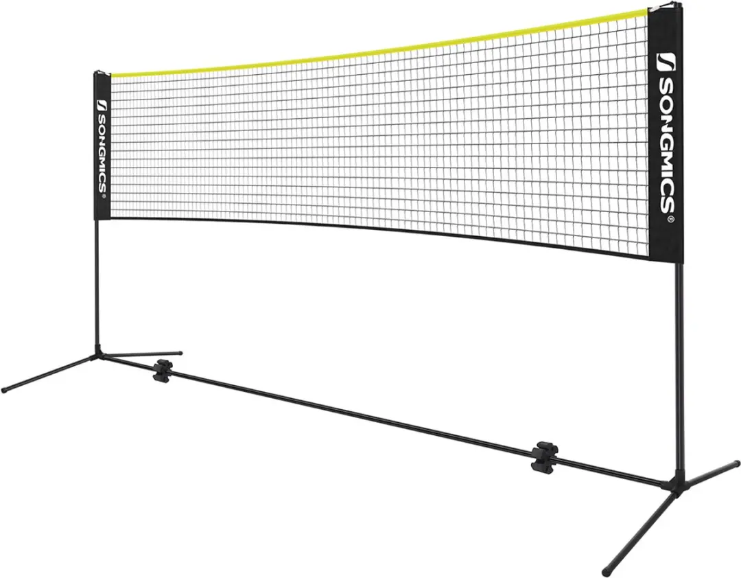 Songmics Badmintonnet 500x103x155cm - Verstelbaar - Zwart-Geel