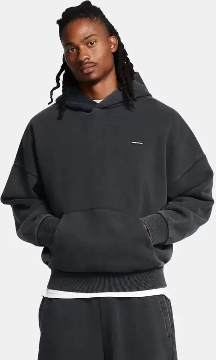Under Armour Icon Heavyweight Fleece Wash Oversized Hoodie - Zwart SM