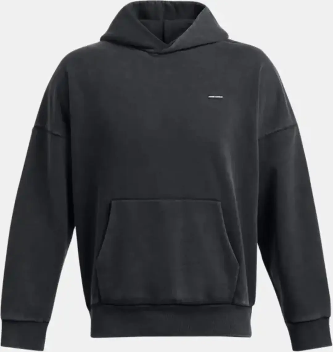 Under Armour Icon Heavyweight Fleece Wash Oversized Hoodie - Zwart SM