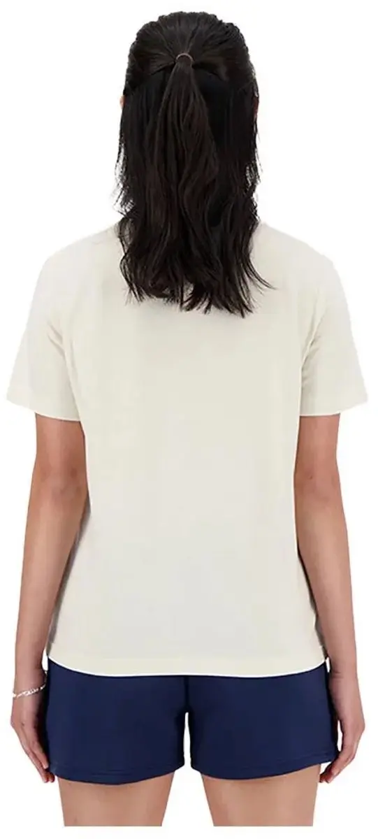New Balance WT41509-LIN Sport T-shirt Dames - Korte mouw - Off White