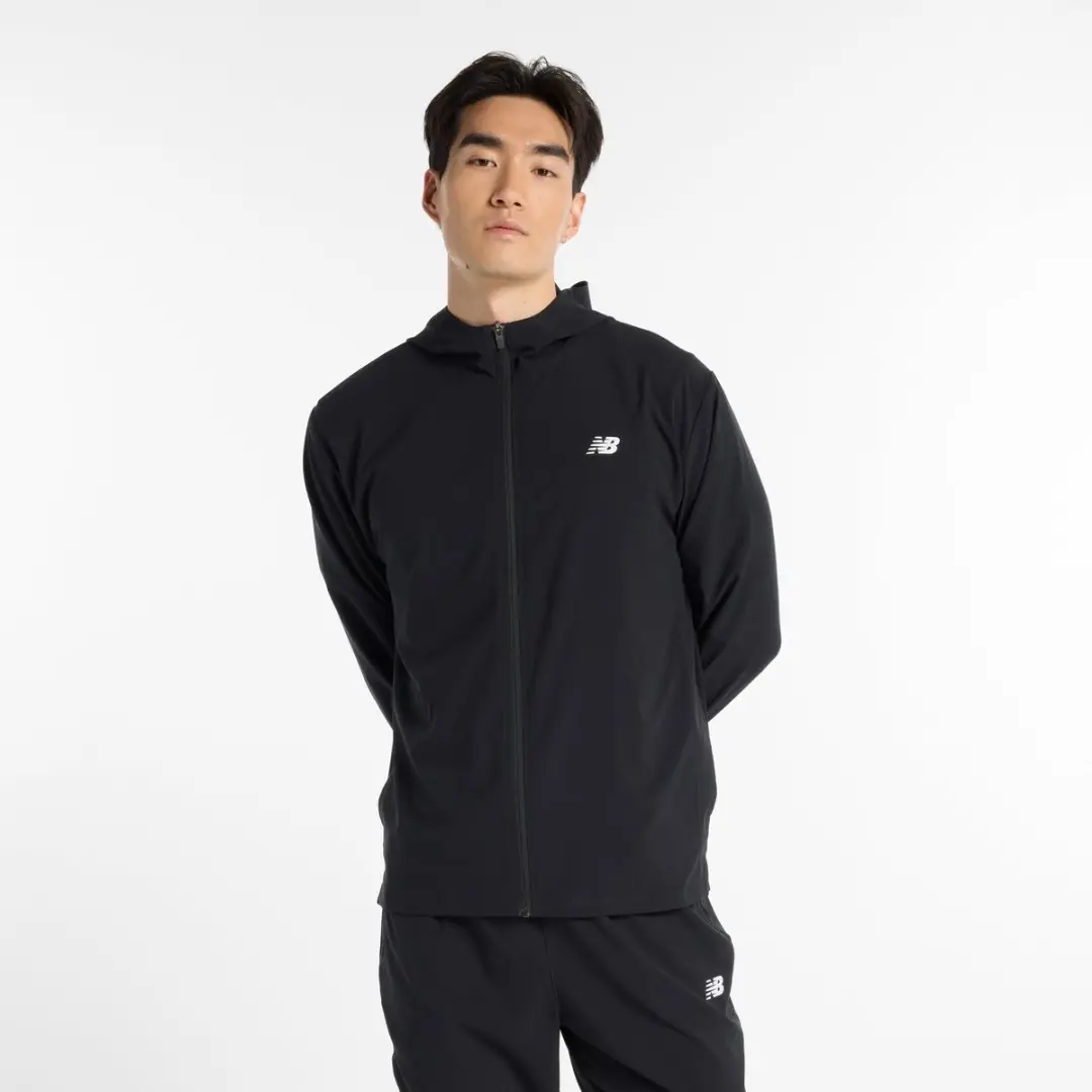 New Balance Sport Woven Jacket Heren - Zwart