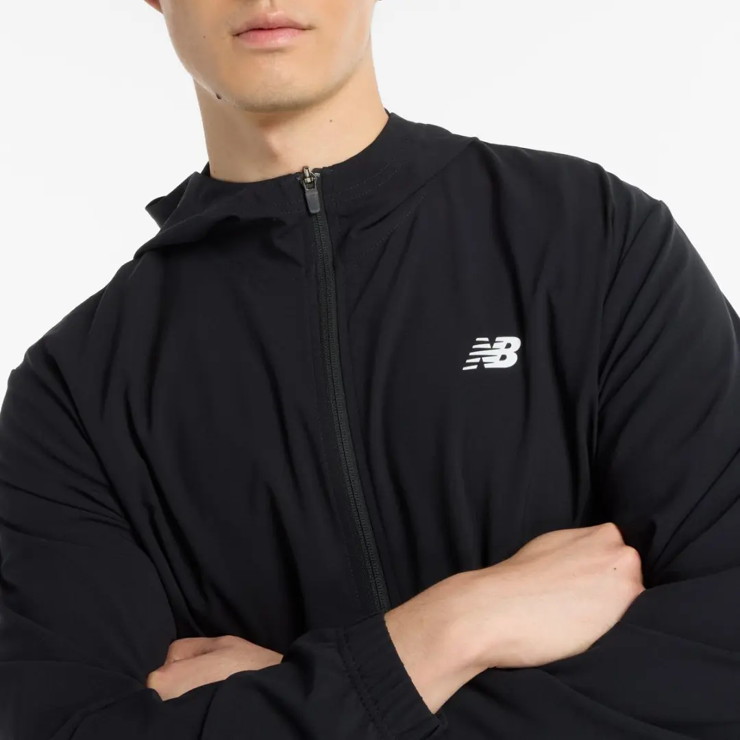 New Balance Sport Woven Jacket Heren - Zwart