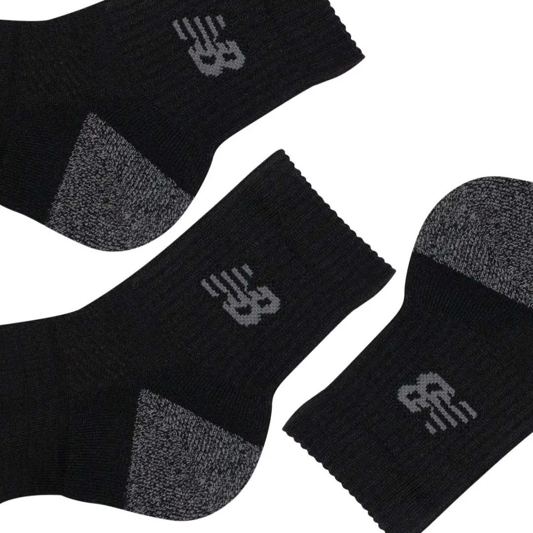 New Balance Active QTR Sportsokken 3 Stuks - Zwart