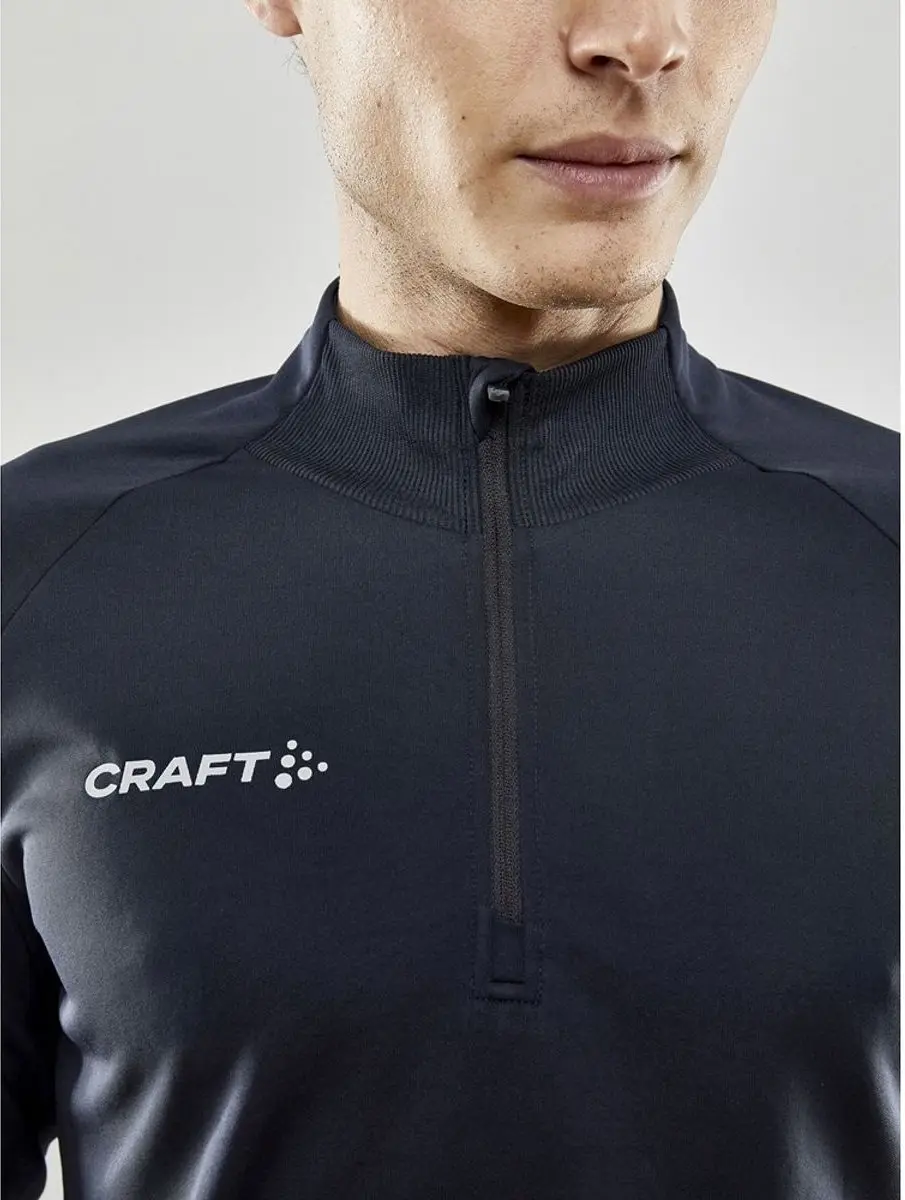 Craft Evolve Ziptop Heren T-shirt - S - Donker grijs