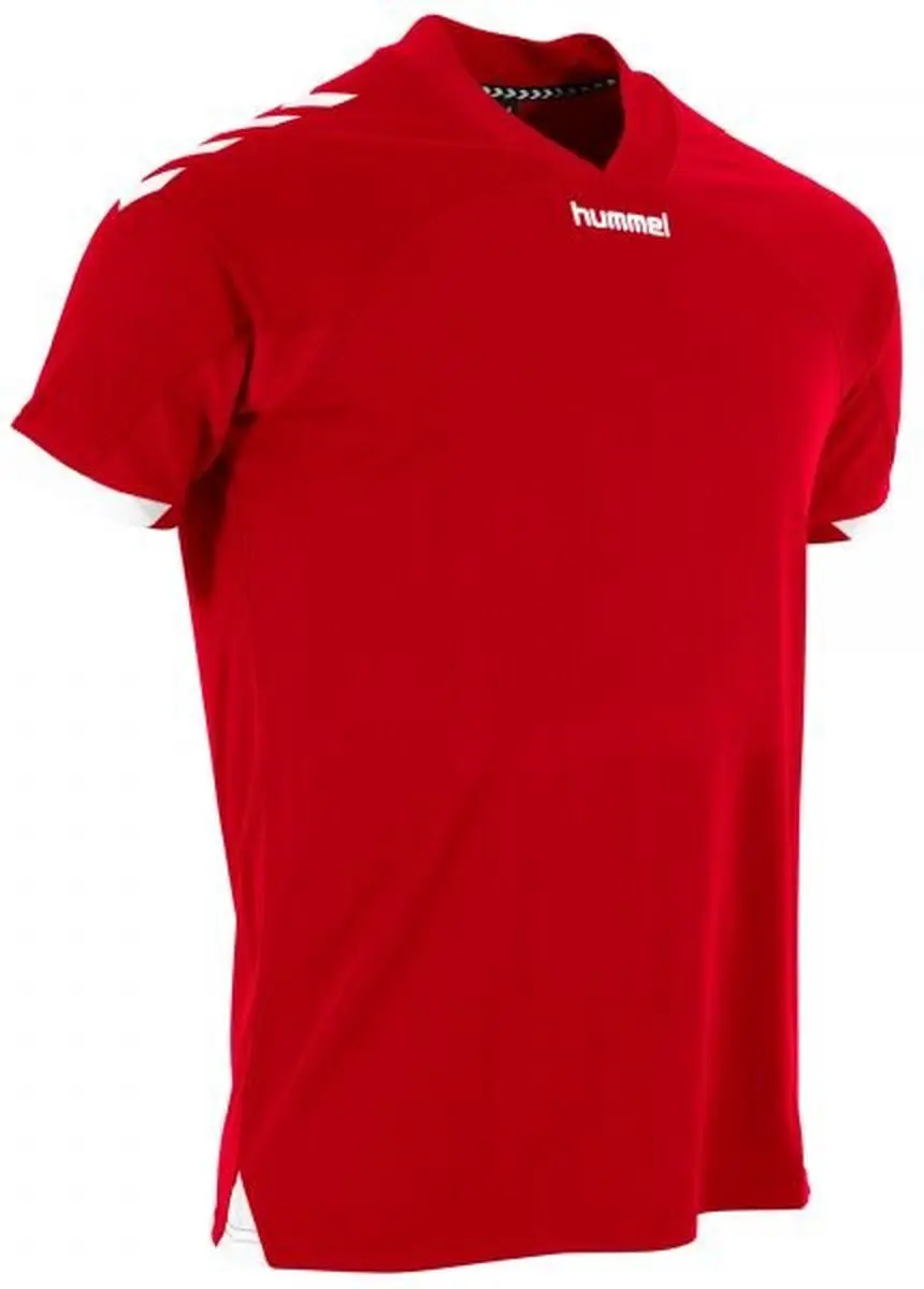 Hummel Fyn Shirt Heren - Rood/Wit - 2XL