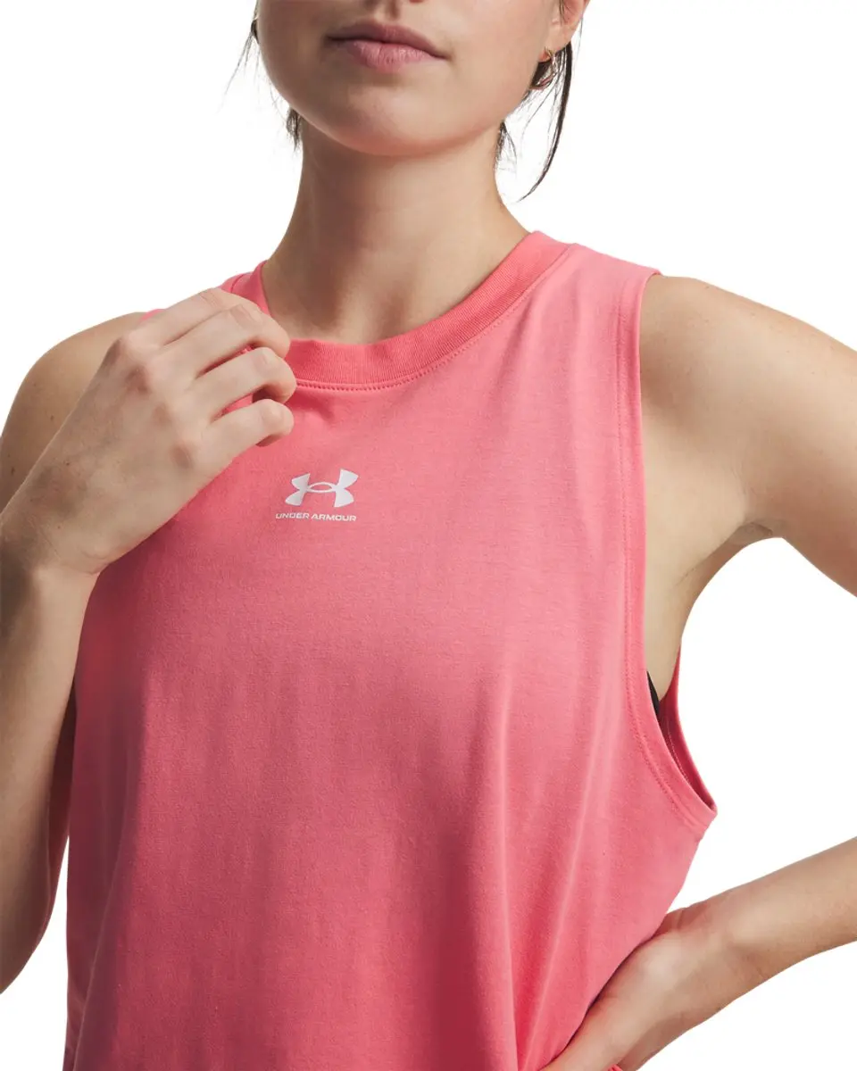 Under Armour UA Rival Muscle Tank Dames Sportshirt - Bittersweet Roze