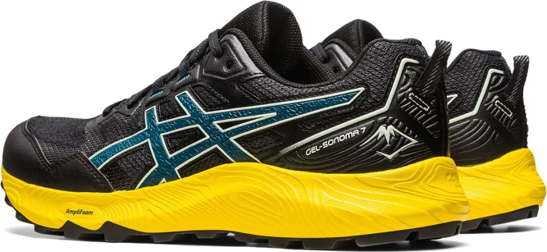 ASICS Gel-Sonoma 7 Sportschoenen - Maat 46 - Trail - Zwart/Geel/Blauw