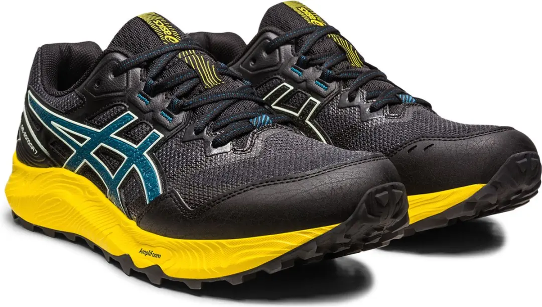 ASICS Gel-Sonoma 7 Sportschoenen - Maat 46 - Trail - Zwart/Geel/Blauw
