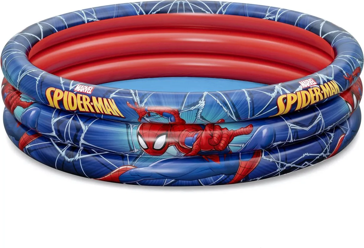 Bestway Spider-Man Opblaaszwembad 122x30cm - Rood/Blauw - afbeelding 6 van 6