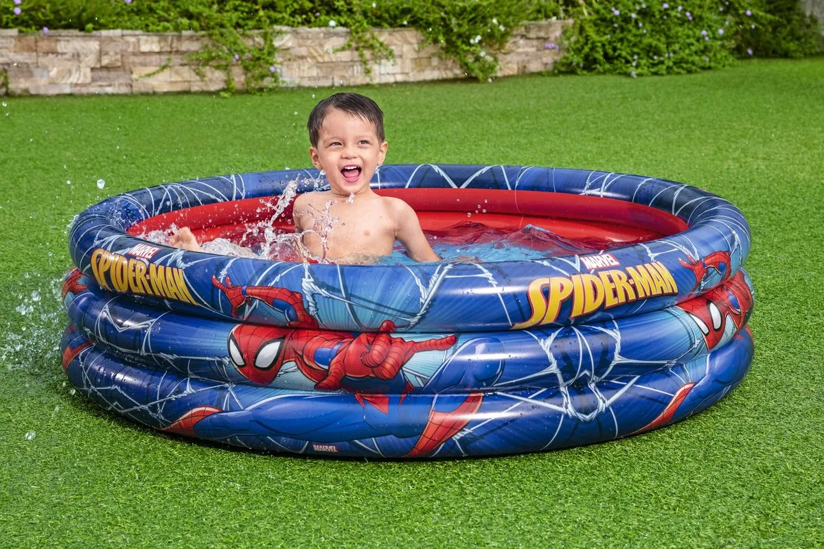 Bestway Spider-Man Opblaaszwembad 122x30cm - Rood/Blauw